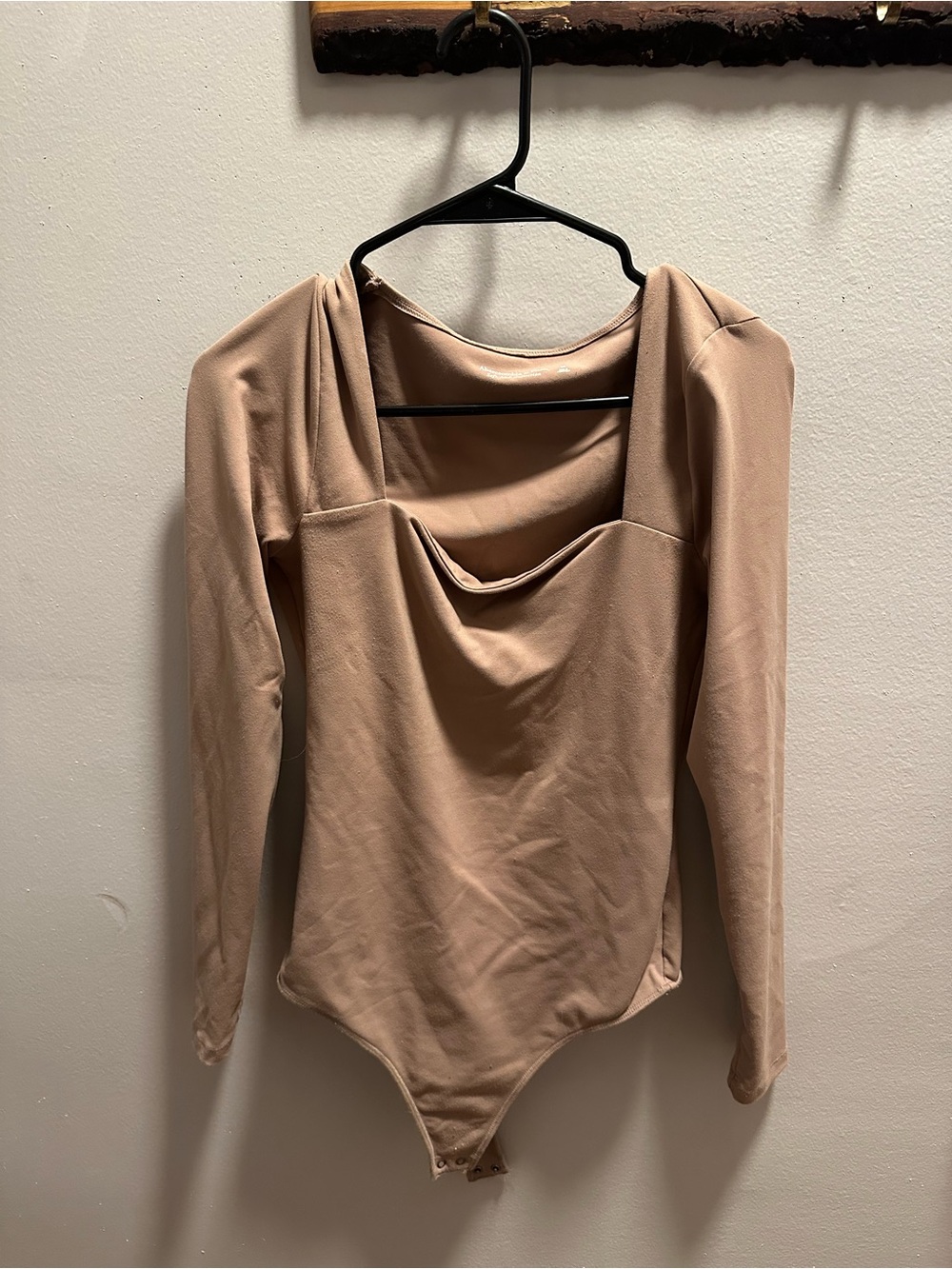 Abercrombie & Fitch Womens Long Sleeve Nude Bodysuit